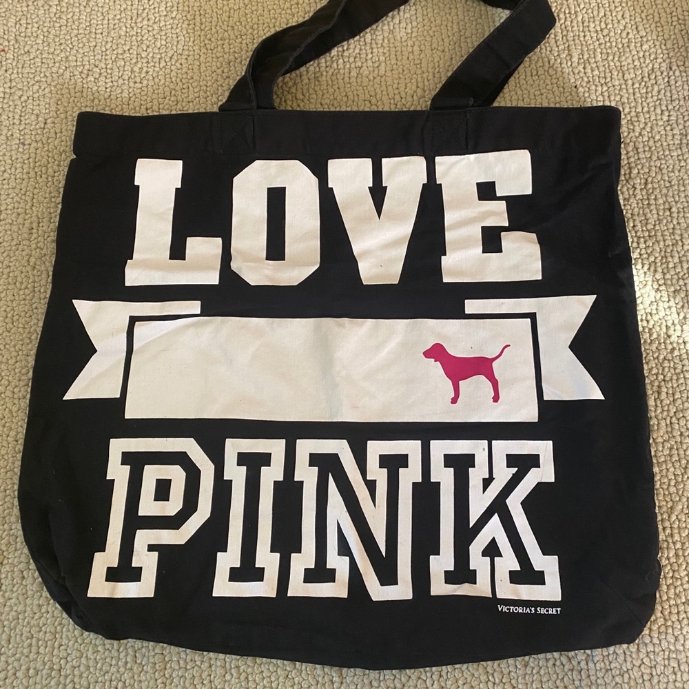 Love pink tote bag